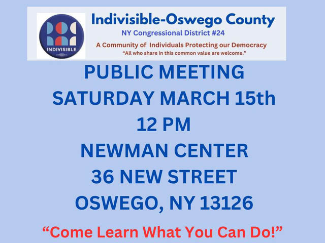 indivisible oswego county meeting march 15 oswego 3.11.2025