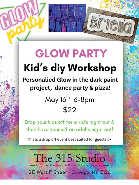 kids diy glow party 315 studio 5.16.2025