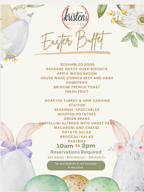 kristens kitchen easter buffet battle island 4.20.2025