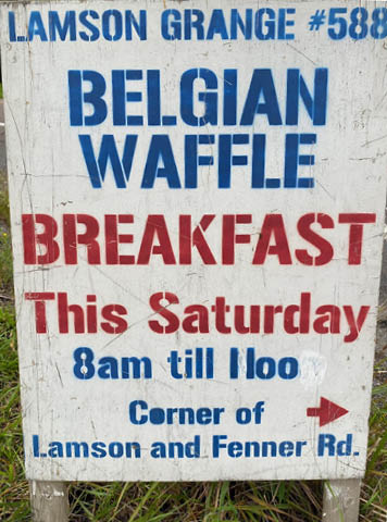 lamson grange belgian waffle breakfast 2025