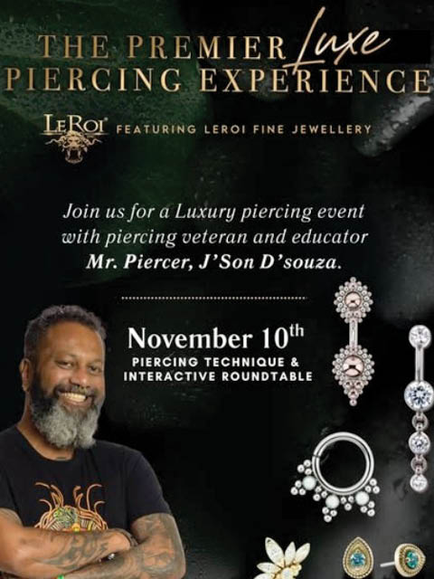 luxe piercing workshop experience aqua spa 11.10.2025