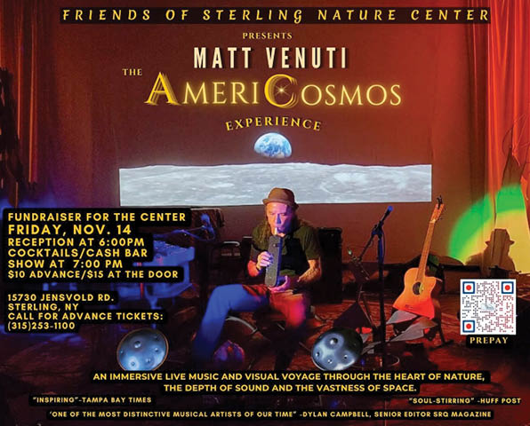 matt venuti american cosmos fundraiser sterling nature center 11.14.2025