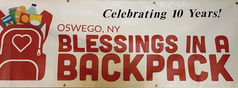 oswego blessings in a backpack 10 years events 2025