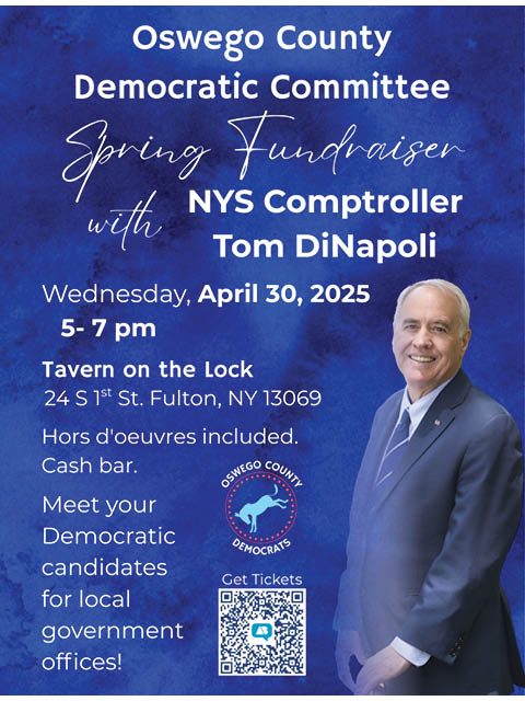 oswego county democratic candidates meet greet tom dinapoli tavern on lock 4.30.2025