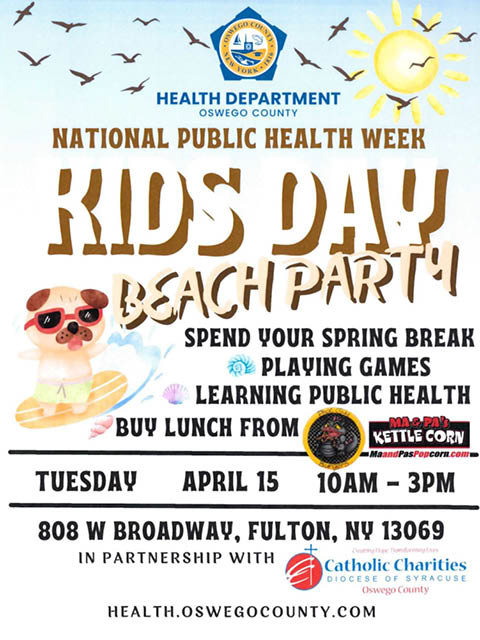 oswego health dept kids beach day catholic charities oswego county 4.15.2025