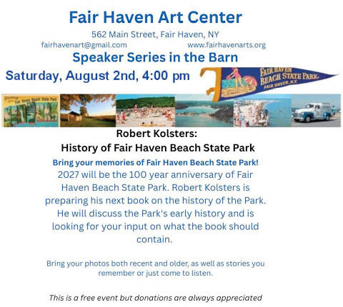 robert kolster fair haven beach history barn community art center 8.2.2025
