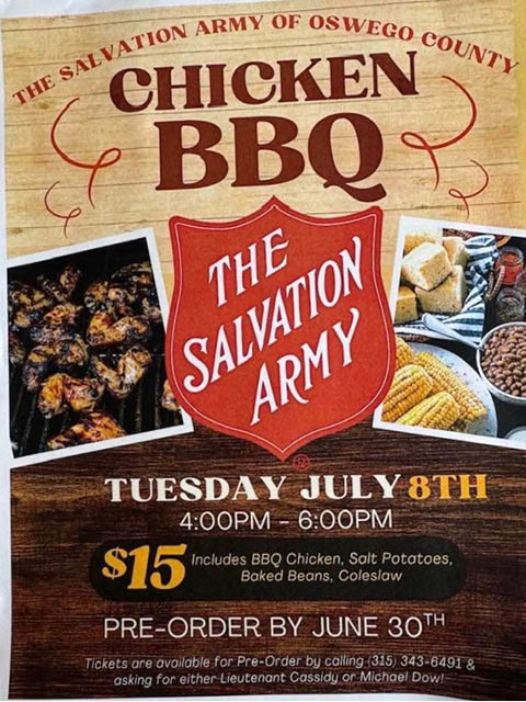 salvation army chicken bbq oswego 7.8.2025