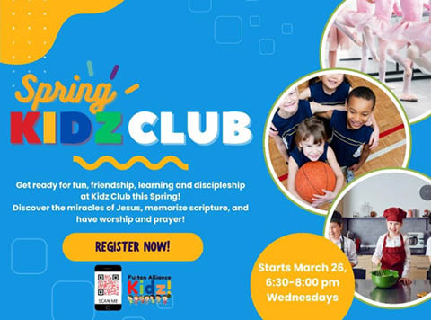 spring kidz club fulton alliance church march april 2025