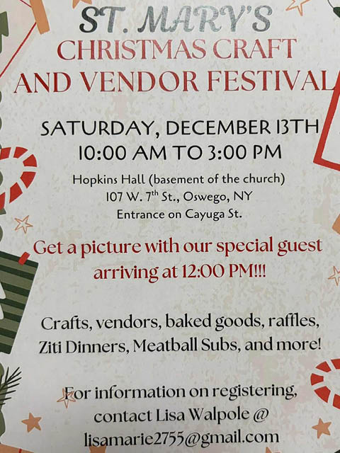 st marys christmas craft vendor festival 12.13.2025