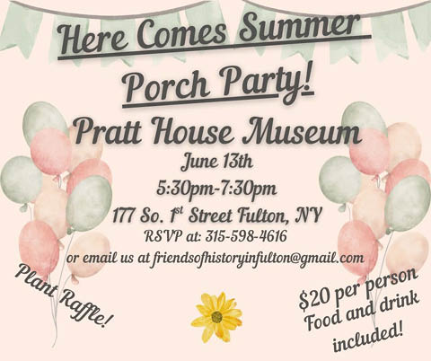 summer porch party pratt house museum 6.13.2025