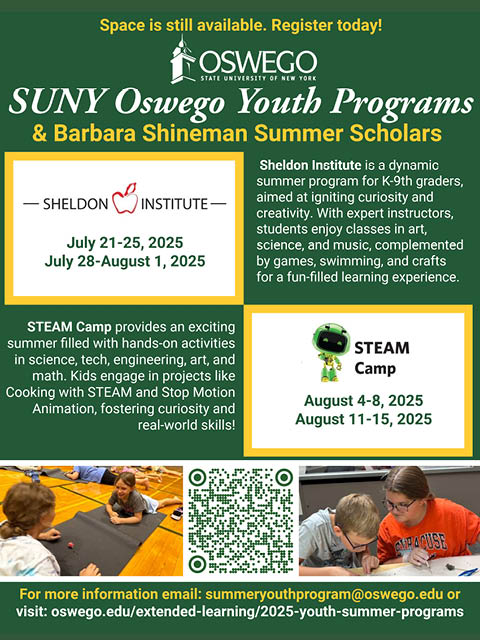 suny oswego youth programs summer 2025