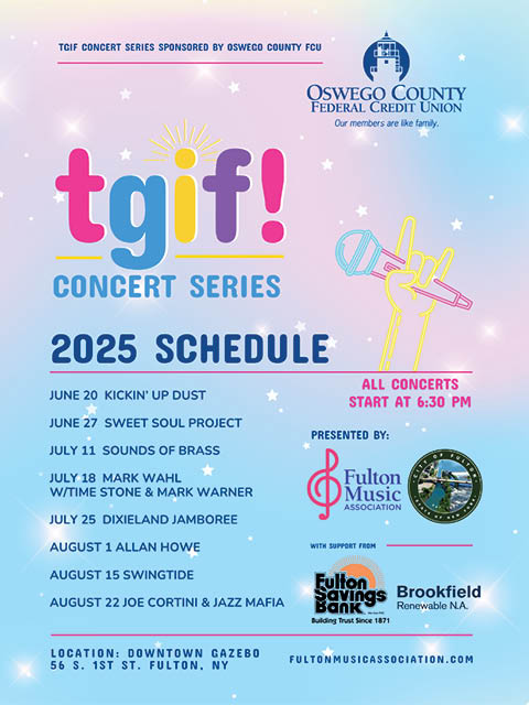 tgif fulton concert series downtown gazebo summer 2025
