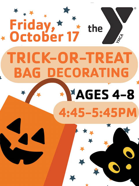 trick or treat bag craft oswego ymca 10.17.2025