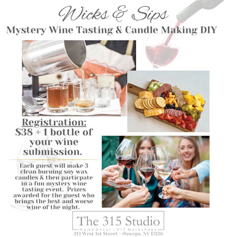 wicks and sips 315 studio oswego girls night out oswego 3.28.2025