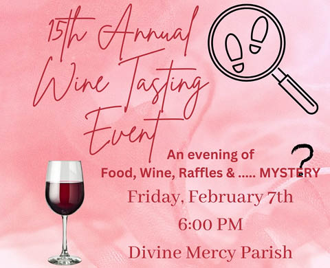 wine tasting event divine mercy parish central square 2.7.2025