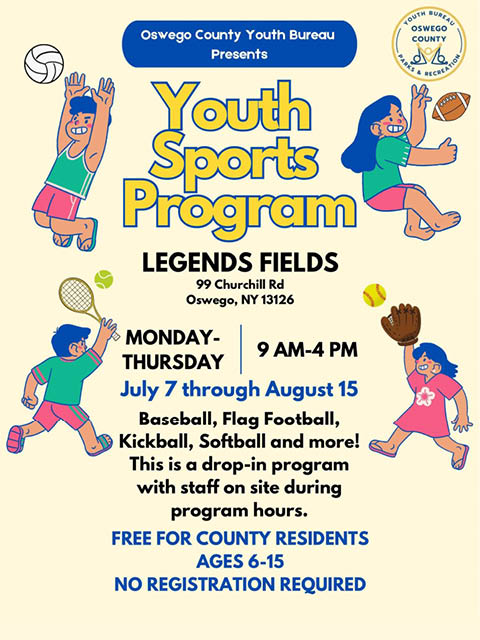 youth bureau kids sports legends fields summer 2025