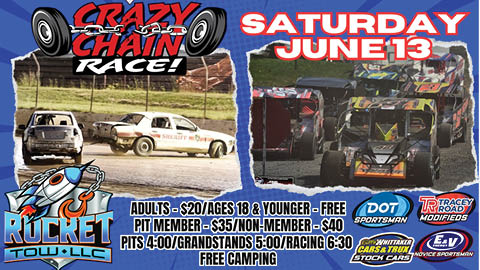 4th annual tow chain race fulton speedway 6.13.2026
