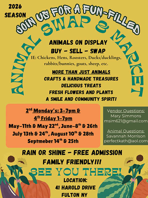 animal swap market 41 harold drive fulton summer 2026
