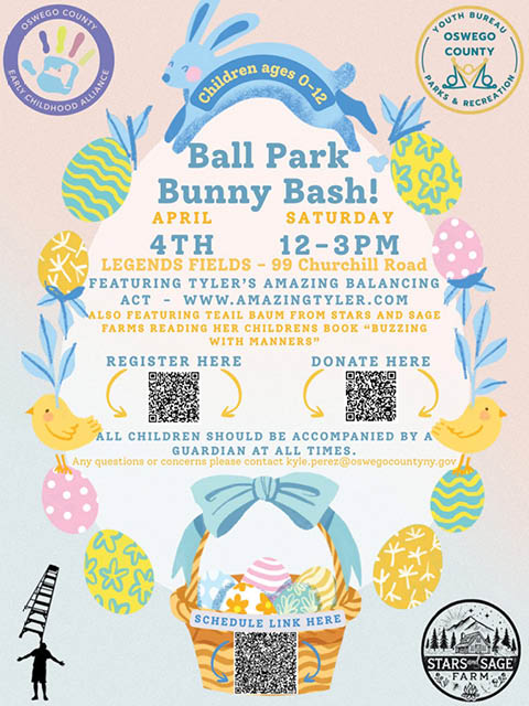 ball park bunny bash legends fields youth bureau 4.4.2026