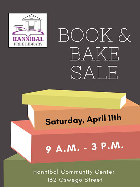 book bake sale hannibal community center 4.11.2026