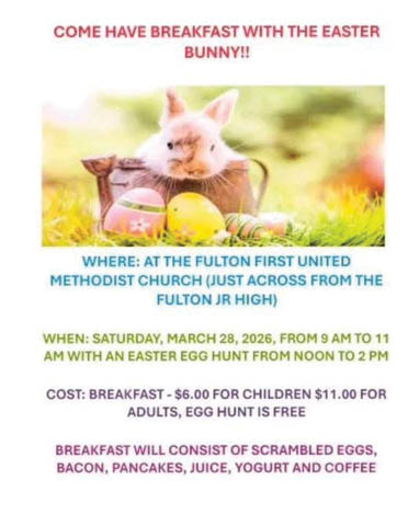 breakfast easter bunny fulton fumc 3.28.2026