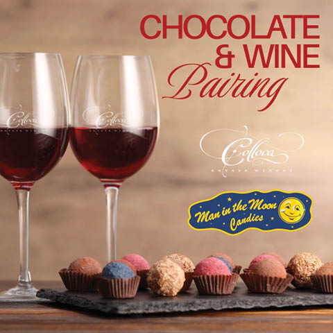 chocolate wine pairing colloca winery 2.7.2026