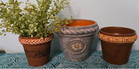 clay plant pot decorating class nancy dill home studio 6.3 and 6.10.2026