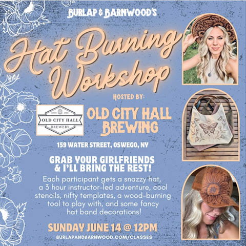 hat burning workshop old city hall 6.14.2026