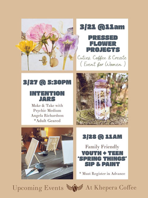 khepera coffee upcoming events march april 2026