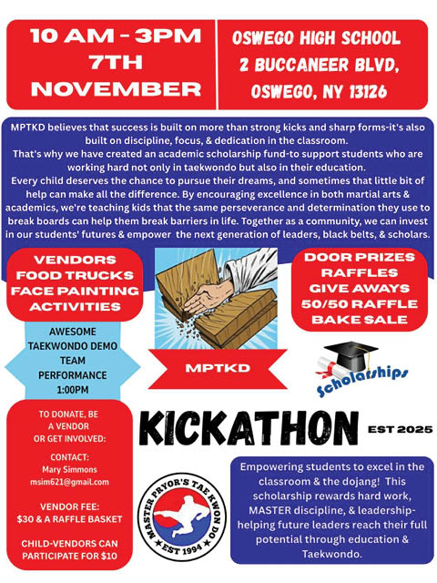 kickathon master pryor oswego high school 11.7.2026