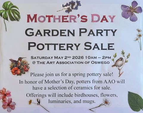 mothers day garden party pottery sale aao 5.2.2026