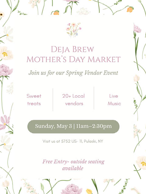 mothers day market deja brew 5.3.2026