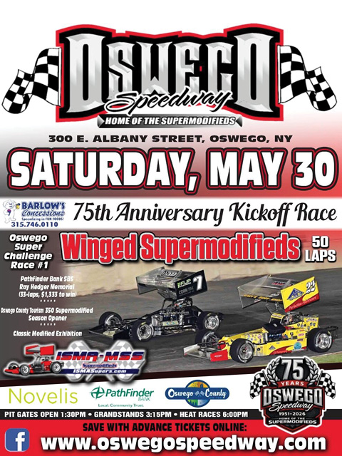 races oswego speedway may 30 2026