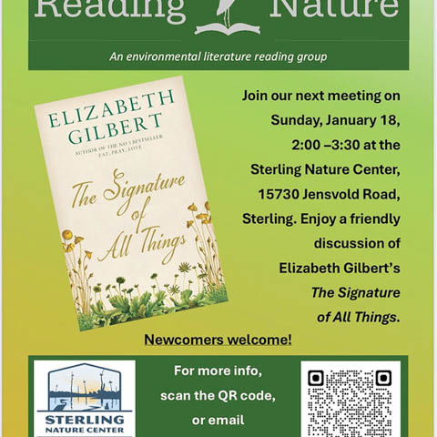 reading nature book club sterling nature center 1.18.2026