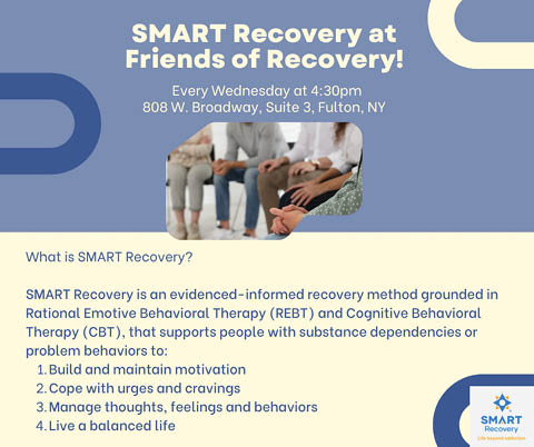 smart recovery friends recovery oswego county wednesdays 2026
