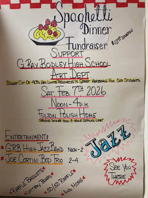 spaghetti dinner fundraiser fulton polish home 2.7.26