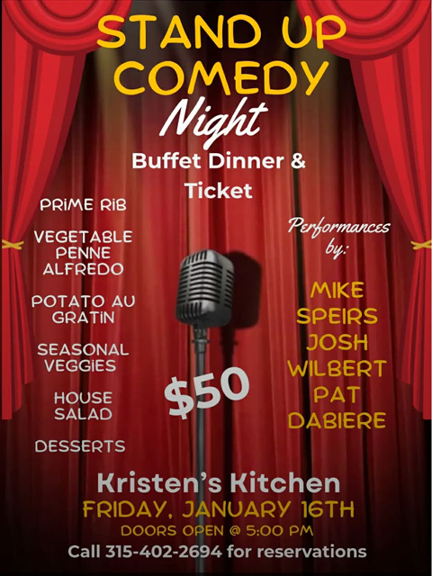 stand up comedy kristens kitchen 1.16.2026