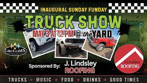 sunday funday truck show lakeview lanes 5.3.2026
