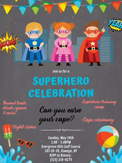 superhero celebration evergreen hills 5.24.2026