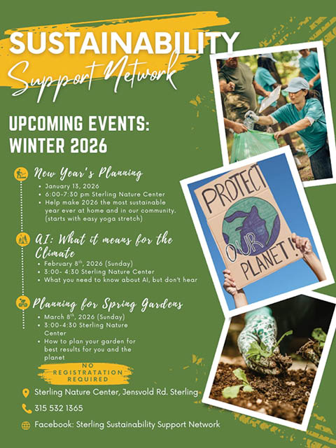 sustainability support network sterling nature center events 2026