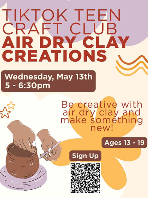tiktok teen craft club opl 5.13.2026