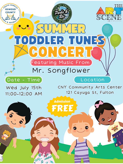 toddler tunes summer concert art scene 7.15.2026