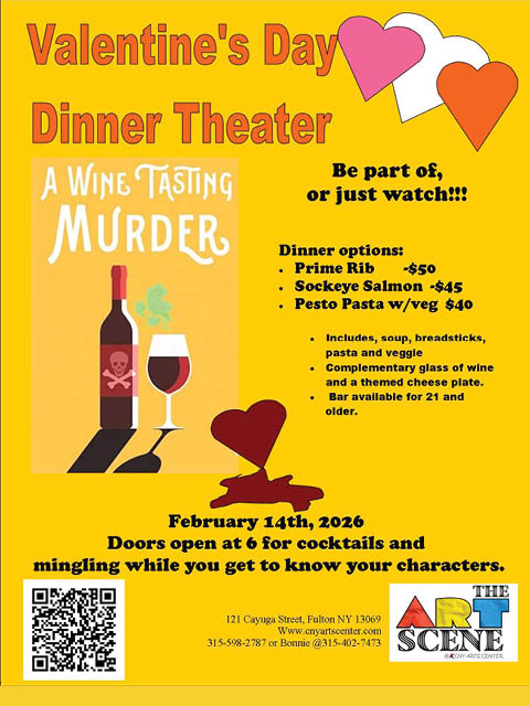 valentines day dinner theater cny arts center 2.14.2026