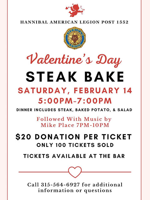 valentines steak bake hannibal american legion 2.14.2026