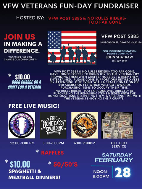 vfw oswego veterans fundraiser 2.28.2026