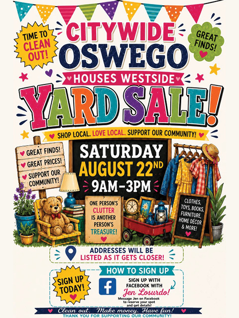 west side oswego city garage sales 8.22.2026