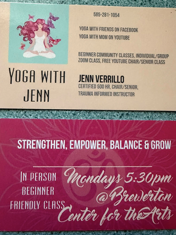 yoga with jenn brewerton center for the arts mondays 2026 2027