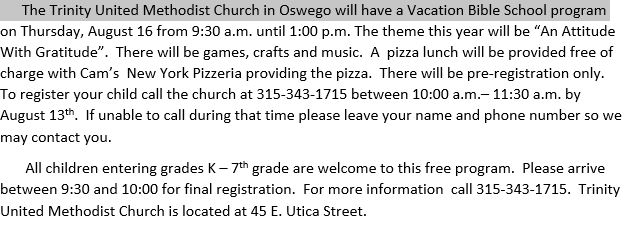 Trinity Vbs