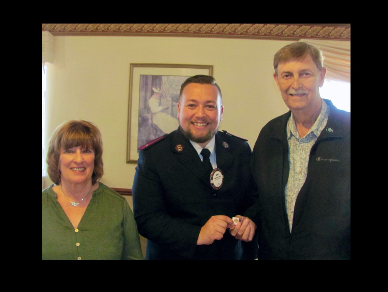 New Salvation Army Officer Inducted into Rotary