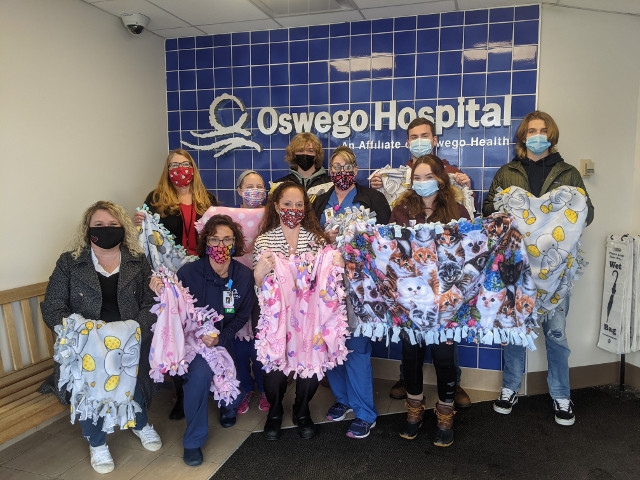 OHS Interact Club Donates Blankets to Maternity Ward